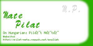 mate pilat business card